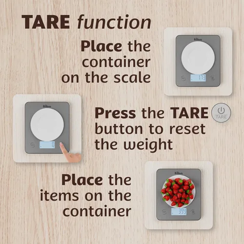 Vista 4 de Báscula inteligente de alimentos para preparación de comidas con calculadora nutricional, rastreador de macro de calorías, báscula digital de cocina