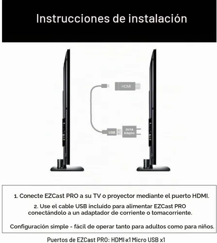 Vista 6 de EZCast Sistema de presentación inalámbrico profesional, receptor de pantalla HDMI, pantalla dividida 4 a 1, WiFi MIMO 2T2R, compatible con AirPlay