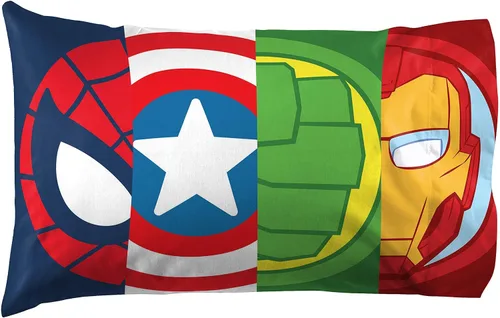 Vista 4 de Jay Franco Paquete de 3 piezas de almohada Hulk Buddy para niños pequeños, incluye almohada y fundas de almohada