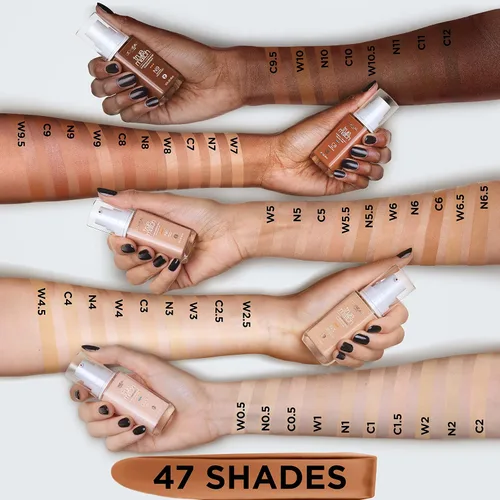 Vista 75 de L'Oreal Paris True Match - Base líquida supermezclable, maquillaje de base líquida de cobertura media, C0.5, ligero, 1 onza líquida