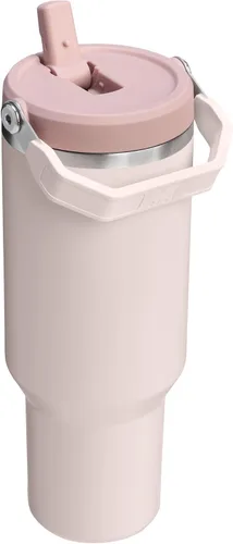 Vista 3 de STANLEY IceFlow 2.0 - Vaso con pajita, 40 onzas, cuarzo rosa Cuarzo rosa 2.0