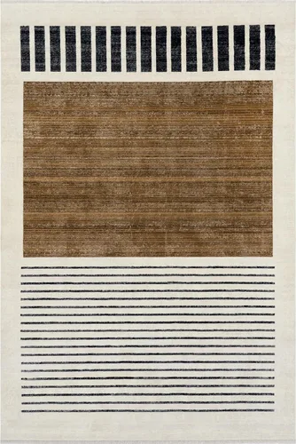Vista 10 de nuLOOM - Alfombra con Borlas Performance Keeva Beige/Marfil, 5' x 7'10", Abstracta, Suave y Acogedora, Alta Resistencia al Tráfico, Resistente a