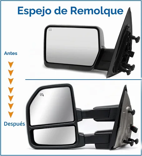 Vista 8 de JZSUPER Espejos de remolque aptos para Ford F150 Power Heated 2004-2014