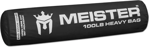 Vista 4 de Meister Bolsa pesada rellena de 100 libras para boxeo, artes marciales mixtas y muay thai – saco de boxeo profesional de 60 pulgadas NEGRO