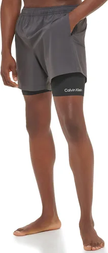 Vista 3 de Calvin Klein Men's Standard Double Layered-Compression Swim Shorts