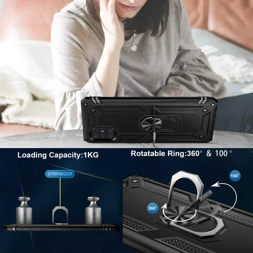 Vista 5 de LUMARKE Funda para Galaxy A51 4G con Protector de Pantalla, Pasa Prueba de Caída de 16 pies de Grado Militar, Cubierta Protectora para Teléfono