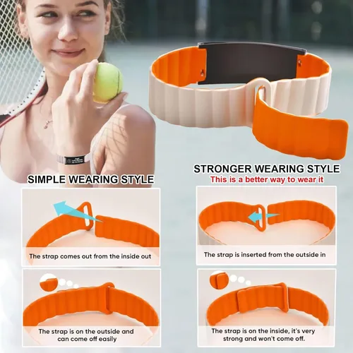 Vista 6 de Cómodas pulseras de alerta médica personalizadas para mujeres y hombres, pulsera médica grabada personalizada con correa de silicona magnética