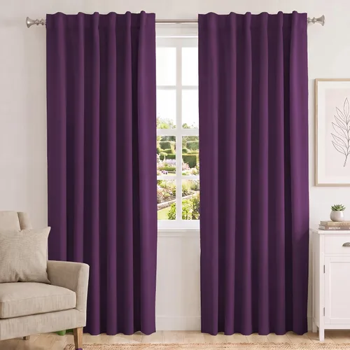 Vista 29 de Turquoize Cortinas Opacas con Aislamiento Térmico Paneles de Tratamiento de Ventanas con Bolsillo para Barra Paneles de Ventana para Ventanas