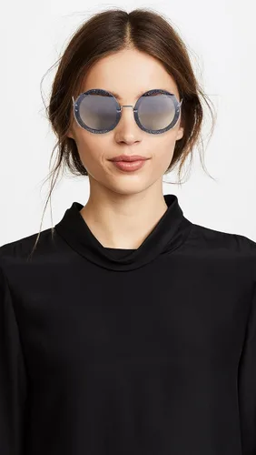 Vista 3 de Miu Miu MU 06SS C8O1A0 - Lentes de sol redondos de plástico gris