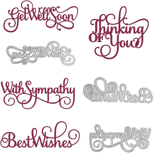 Vista 8 de 2 troqueles de corte de metal para tarjetas alfabetos, letras de metal para álbumes de recortes, manualidades, plantillas de grabado en relieve
