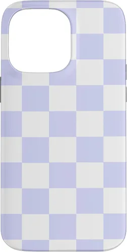 Vista 21 de Funda blanca moderna con patrón de cuadros para iPhone 16 lavanda y morado