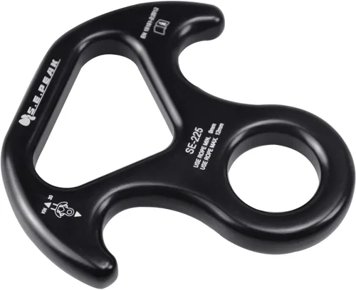 Vista 7 de 30kN/35kN/40kN Rescate Figura 8 Descender Engranaje de escalada Equipo de descenso Dispositivo de rappeling de placa de aparejo para escalada