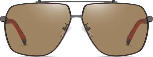 Vista 2 de Haigfore - Gafas de sol polarizadas con marco de gran tamaño para hombres de conducción con protección UV