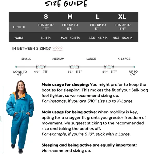 Vista 4 de Selk'bag Lite 6G - Saco de dormir para interior y exterior, para camping, viajes en autocaravanas, festivales, salón