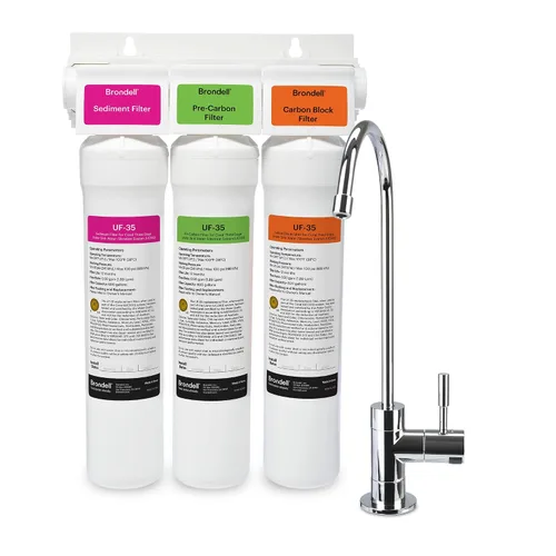 Vista 10 de Brondell H2O+ Coral UC300 Sistema de Filtración de Agua de Tres Etapas para Debajo del Encimera (Filtros de Repuesto UF-35)