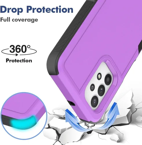 Vista 235 de Jeylly Compatible con Samsung Galaxy A22 5G Funda, Funda Samsung A22 5G con 2pcs protectores de pantalla de vidrio templado