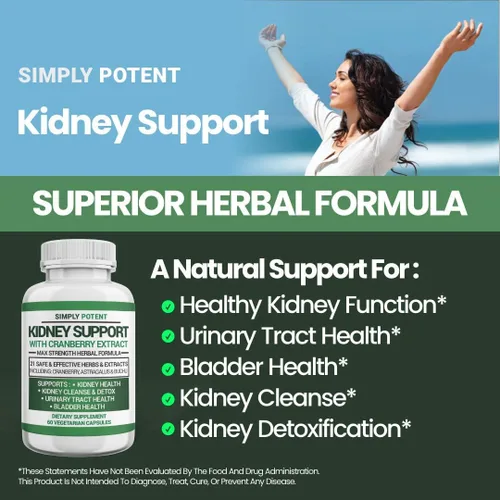 Vista 6 de Suplemento de apoyo renal, fórmula de desintoxicación y reparación de limpieza renal para la salud y restauración de los riñones, pastillas de 705