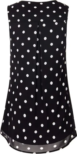 Vista 72 de Timeson - Camiseta de gasa sin mangas, blusa tipo túnica informal de doble capa para mujer