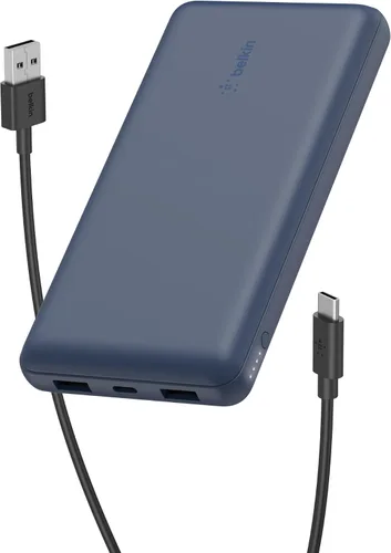 Vista 16 de Belkin Cargador Portátil, Batería Externa USB-C 20000 mAh con 2 Puertos USB-A, 15W con Cable Tipo-A a Tipo-C - iPhone 17, Air, Pro, Pro Max