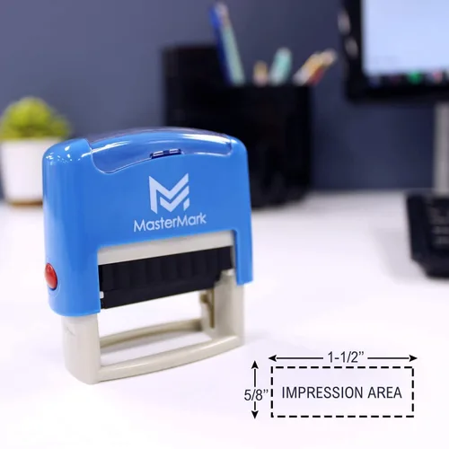 Vista 4 de MasterMark Sello personalizado - Sello autoentintado (pequeño/hasta 3 líneas)