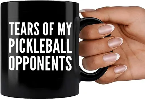 Vista 7 de Panvola Tears of My Pickleball Opponents - Taza de cerámica para café, regalo para jugador deportivo, abuelo, abuela, marido, esposa, mamá, papá