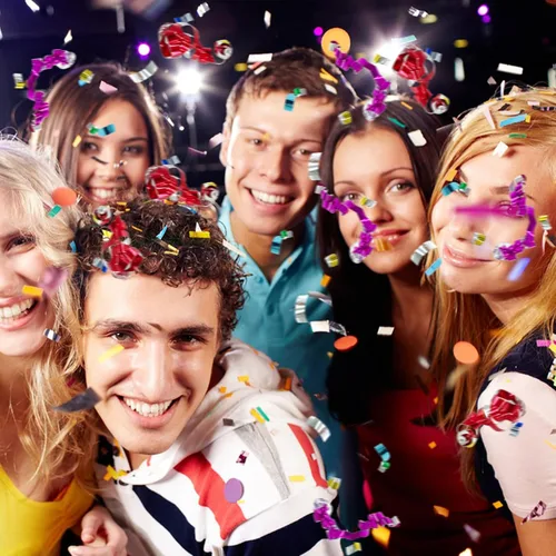 Vista 4 de 12 cañones de confeti para bodas, cumpleaños, graduación, baby shower, aniversario, Navidad, Año Nuevo, fiestas, celebraciones, suministros