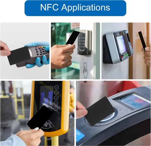 Vista 5 de 20 piezas de tarjetas NFC Tarjetas NFC regrabables NTAG 215 Tarjetas PVC en blanco fáciles y convenientes con chip NFC programable para tarjetas
