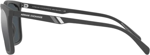 Vista 4 de Armani Exchange Man Sunglasses Matte Black Frame, Mirror Yellow Lenses, 57MM
