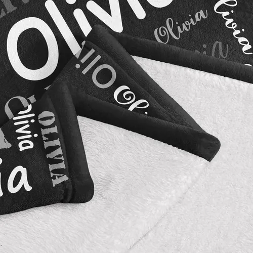 Vista 5 de Gudina Mantas y mantas personalizadas con nombre personalizado con nombre, manta de franela personalizada, regalos para niños, niñas, niños y bebés