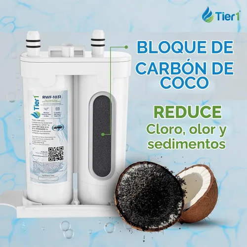 Vista 4 de Tier1 RWF1031 Reemplazo para filtro Frigidaire WF2CB (paquete de 3)