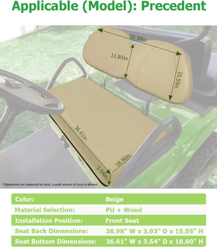 Vista 2 de Cojines de repuesto para asiento delantero para Club Car Precedent, asiento de carrito de golf para club car precedent asiento delantero inferior