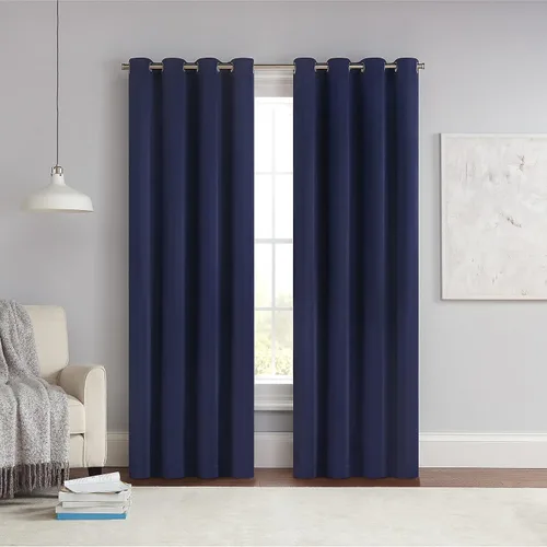 Vista 20 de Eclipse Thermapanel Cortina lisa de ventana moderna para oscurecer la habitación, con bolsillo para cortinero, para dormitorio (1 panel), 54 x 63