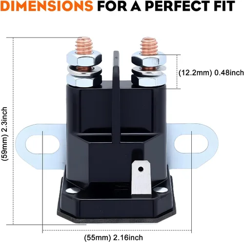 Vista 7 de HIPA 925-1426A Solenoide de arranque para MTD 925-1426 925-0771 Cub Cadet 725-1426 725-1426A 725-0771 Toro 112-0309 Snapper 18817 75671 Segadoras
