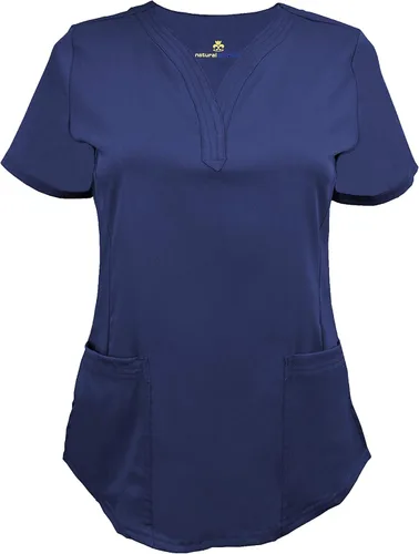 Vista 3 de Natural Uniforms Conjunto de uniforme médico ultra suave con cuello en Y para mujer 8200-9200