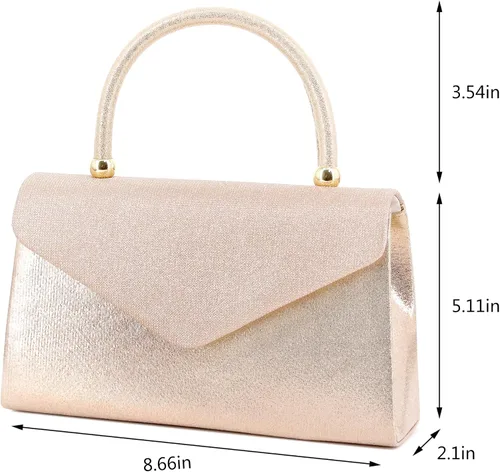 Vista 7 de Naimo Bolso de mano de cristal brillante con asa superior bolso de hombro cruzado para boda fiesta novia