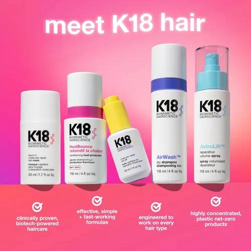 Vista 5 de K18 Champú protector Damage Shield, reduce el encrespamiento y los enredos, mantiene la salud del cabello