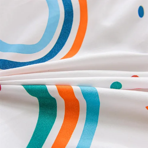 Vista 5 de Sábanas arcoíris tamaño individual, juego de 3 piezas de sábanas divertidas y coloridas para niños, sábanas de microfibra suaves arcoíris para niños