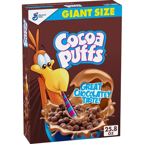 Vista 11 de Cocoa Puffs, cereales para el desayuno con sabor a chocolate, fabricados con grano entero, 10.4 oz