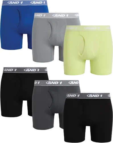 Vista 11 de AND1 Calzoncillos tipo bóxer para hombre, paquete de 6 unidades de platino con bolsa para mosca, calzoncillos tipo bóxer para hombre, entrepierna