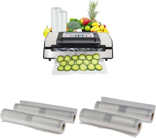 Vista 7 de Nesco Deluxe Food VS-12 - Sellador al vacío, 130 vatios y bolsa selladora al vacío NESCO VS-07V, paquete variado y bolsas selladoras al vacío NESCO