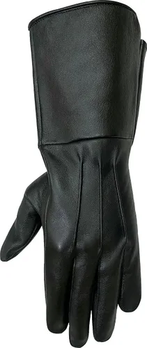 Vista 4 de SI Guantes de cuero sin forro para hombre, diseño de espada