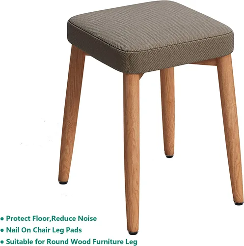 Vista 8 de 50 almohadillas redondas de nailon para muebles, resistentes para clavos en muebles, protectores de suelo de madera dura para silla, mesa Negro