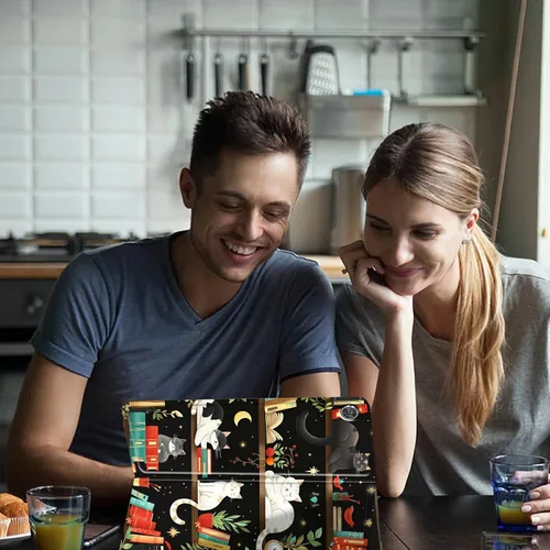 Vista 161 de Funda para tablet Fire 7 (12ª generación, versión 2022), delgada, a prueba de golpes, delgada, de piel sintética, con función de apagado/encendido