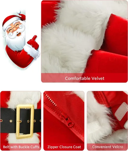 Vista 3 de Trajes de Santa Claus para navidad trajes para fiesta disfraces cosplay