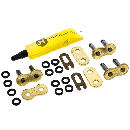 Vista 3 de Niche - Cadena de transmisión prémium sin junta tórica de alta resistencia con enlace maestro para motocicletas y ATVs 520V-X, Gris