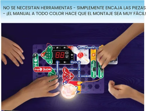 Vista 7 de Snap Circuits “Arcade”, Kit de exploración electrónica, actividades STEM para mayores de 8 años, manual de proyecto a todo color (SCA-200)
