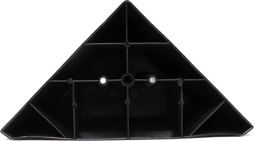Vista 3 de JSP Manufacturing Muebles triangulares de plástico de 3 pulgadas, patas de esquina negras – Sofá sillón silla otomana (1 pata)