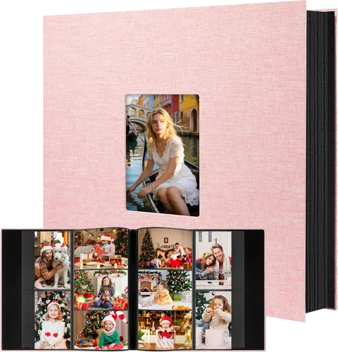 Vista 15 de Aevdor - Álbum de fotos de 4 x 6 pulgadas (10 x 15 cm) con 700 bolsillos, cubierta de cuero, capacidad extragrande para álbumes de fotos familiares