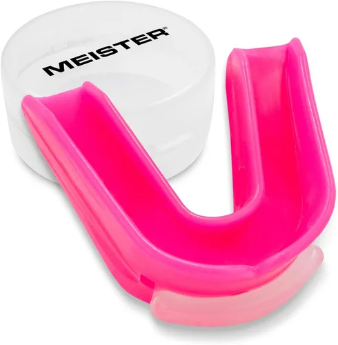 Vista 8 de Meister Protector bucal doble moldeable con estuche - Negro Diseño personalizado, protección de dientes superior e inferior para MMA, boxeo