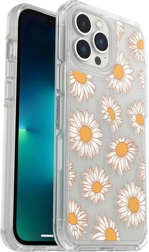 Vista 6 de OtterBox Funda para iPhone 13 Pro Max y iPhone 12 Pro Max Symmetry Series - Picnic Daisy, Ultra-Sleek, compatible con carga inalámbrica, bordes